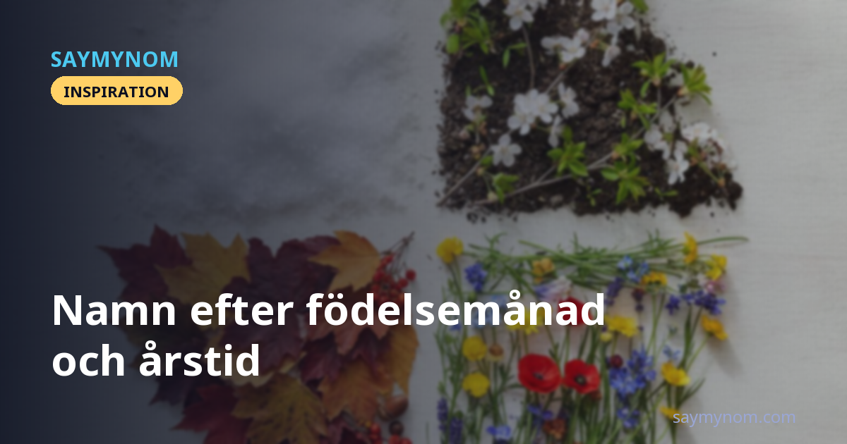 Namn efter födelsemånad och årstid