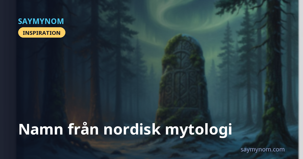 Namn från nordisk mytologi